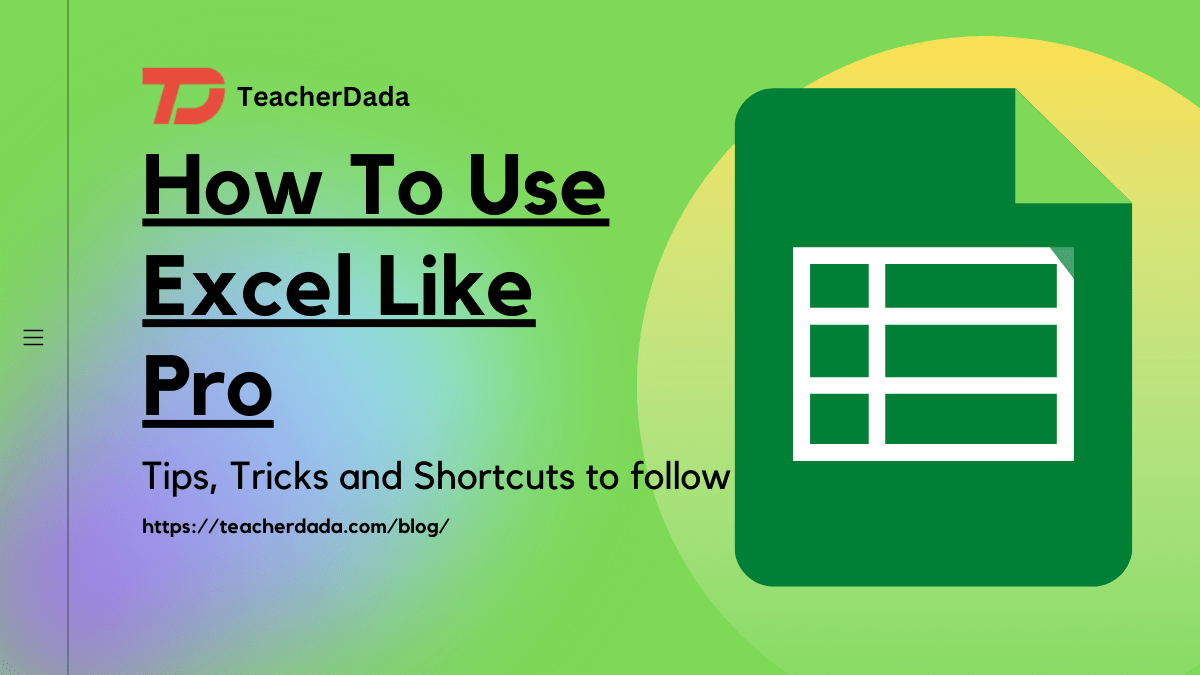 how to use excel